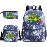 My Singing Monster SchoolBag Backpack Shoulder Bag Book Pencil Bags 3pcs Set
